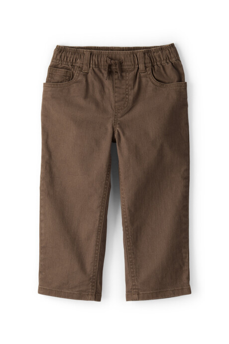 Pantalón jean, recto, marrón Sin color