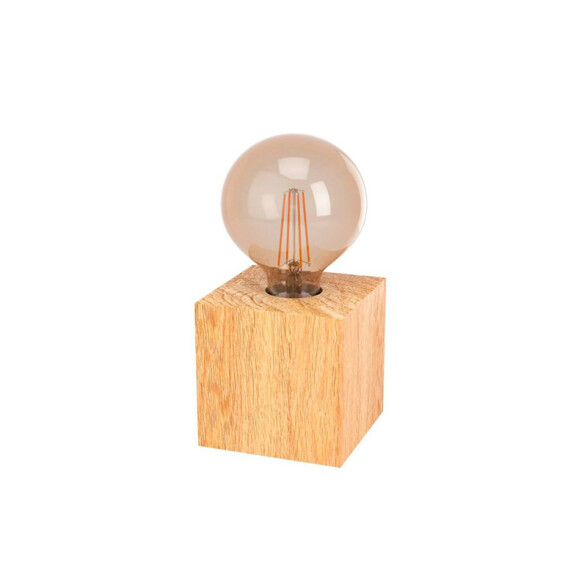 Portátil mesa cubo de madera clara E27 PRESTWICK2 EG4108