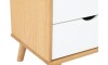Mesa De Luz 2 Cajones Nicho - Linea Dublin - Blanco Blanco