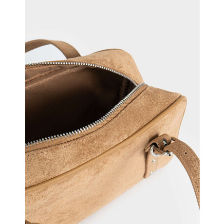 Cartera Bowling Suede Camel Marron Camel