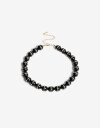 Collares Cortos Color Collar Corto Bolones - Negro