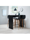 Taburete de bar JONSTRUP polipiel negro/color roble Taburete de bar JONSTRUP polipiel negro/color roble