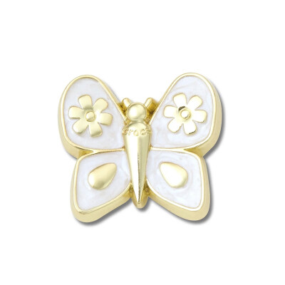Jibbitz Charm™ Gold Pearlized Butterfly Multicolor
