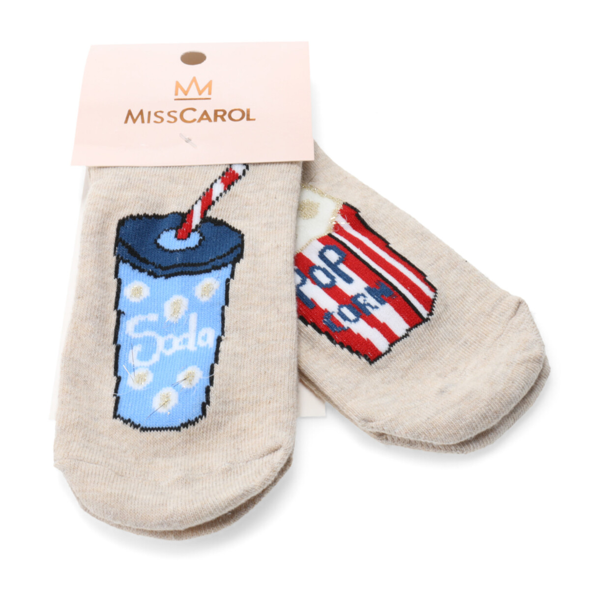 Medias Miss Carol Media Cinema pack X2 MissCarol - Beige Melange 