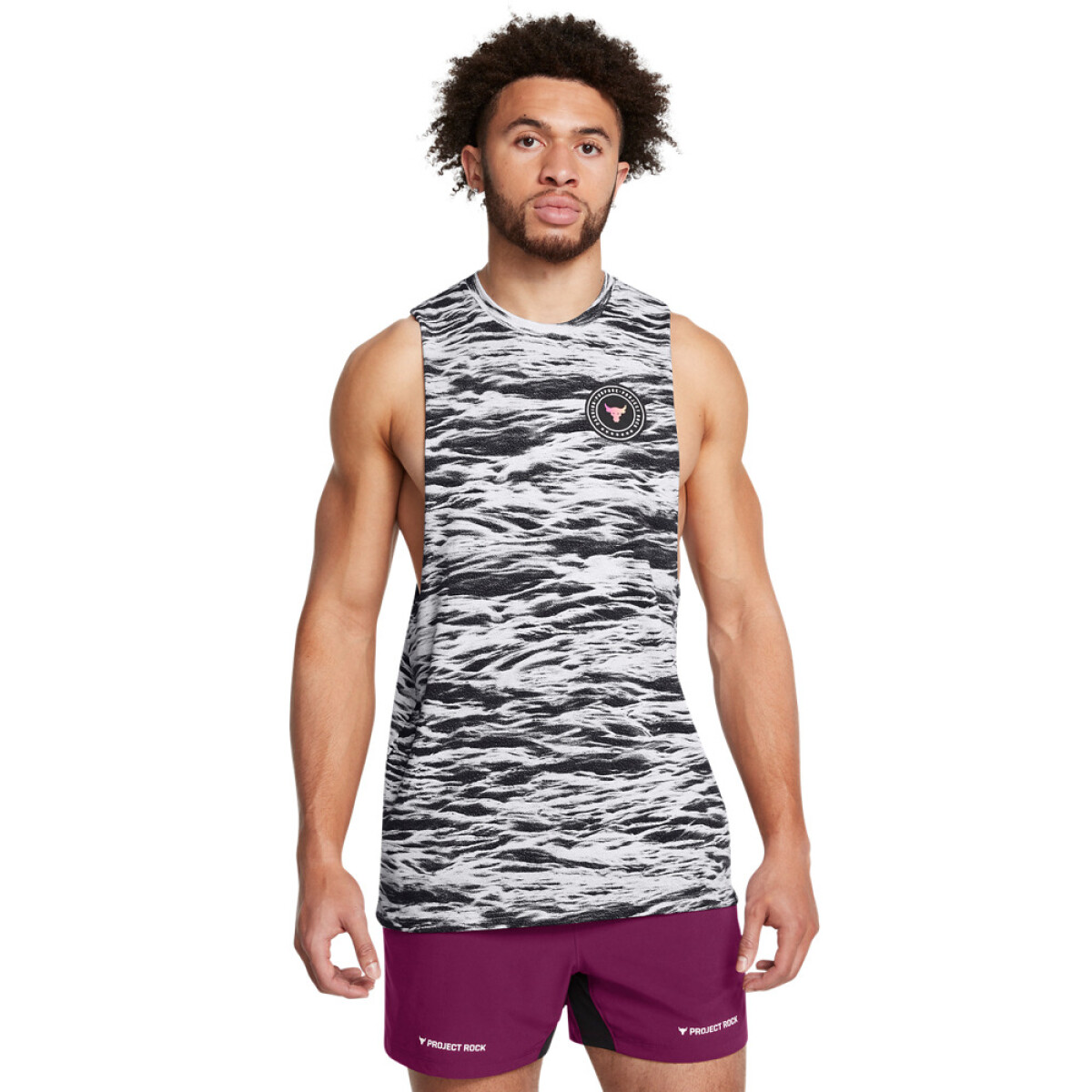 UA Pjt Rock AOP SL-WHT - WHT-100 