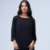 Blusa Oversize Manga Aros NEGRO