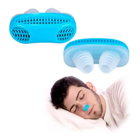 Anti Ronquidos Dilatador Nasal Aire Puro 2 En 1 Dormir Variante Color Celeste