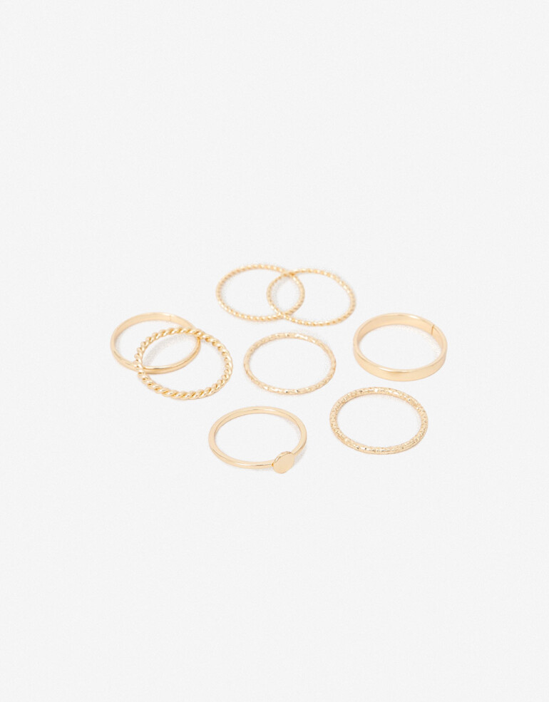 Sets Anillos Set De Anillos - Dorado