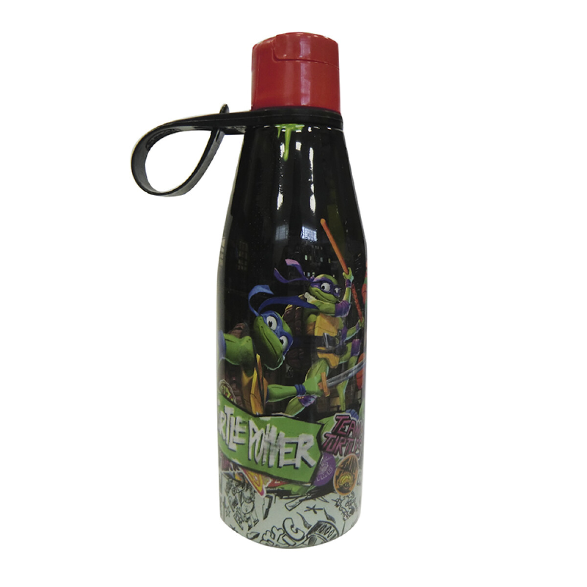 Botella Plástica 530ml Tortugas Ninjas con Agarre 