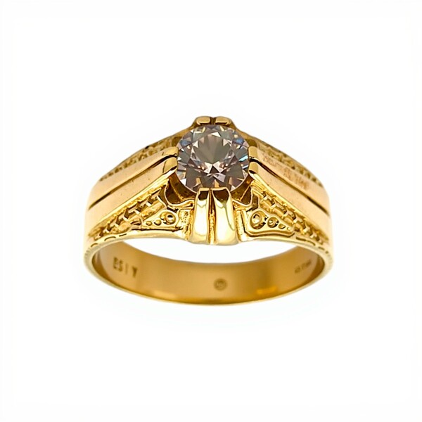 Anillo Solitario-Oro bajo-Piedra Zirconia-AN8089 conpiedra