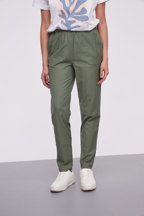 Pantalon Basilia Verde Seco