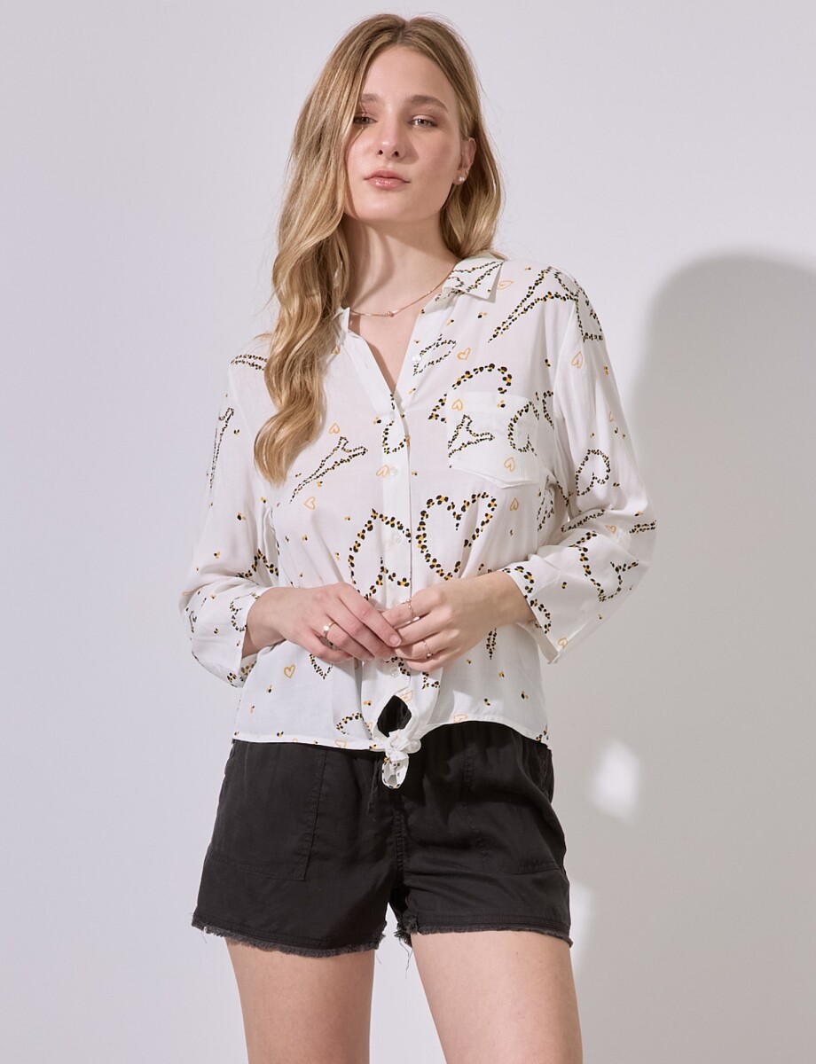 Camisa Nudo - Blanco/multi 