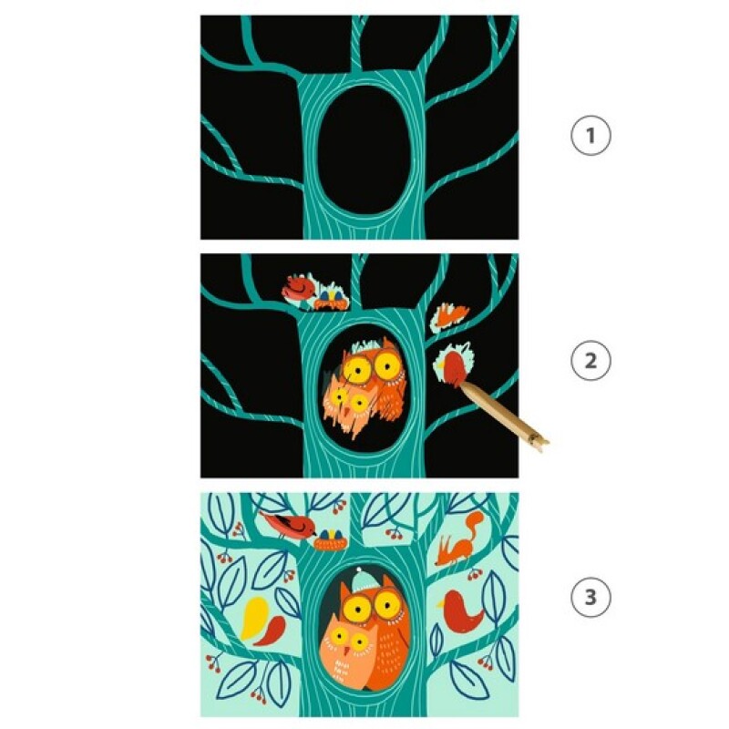 Tarjetas para raspar y descubrir Aves