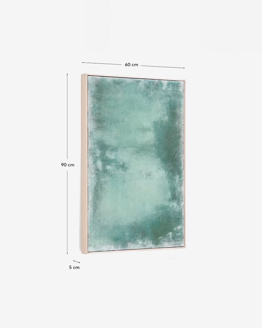 Cuadro abstracto Selnar verde 60 x 90 cm