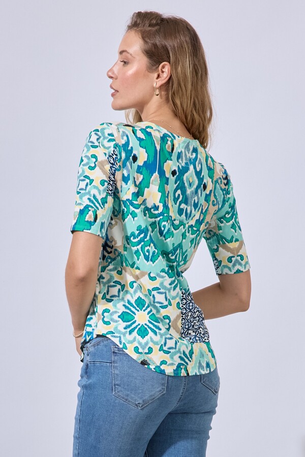 Remera Garden VERDE/MULTI