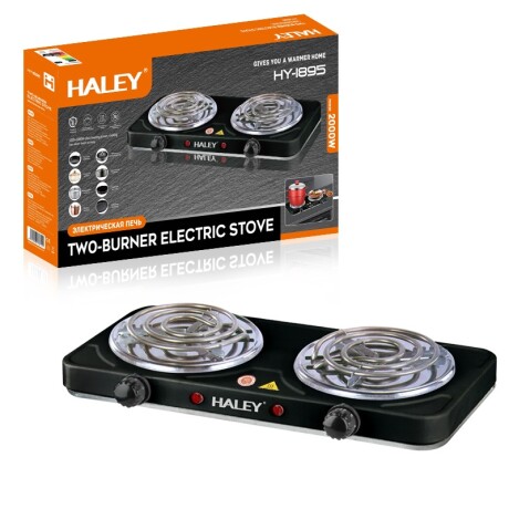 ANAFE ELÉCTRICO 2000W Anafe Electrico Doble 1000W x 2 Negro