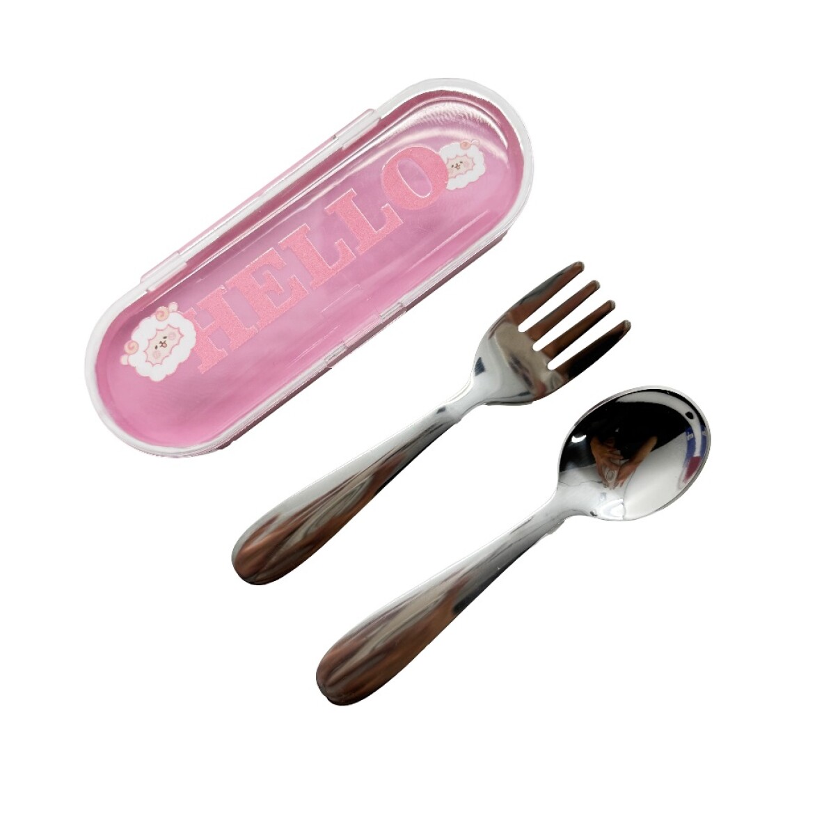 Cubiertos cartoons - rosa 