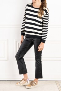 Jean Lemon Mama Waxed Flare Negro