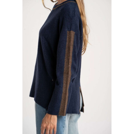 Sweater Combinado Marino