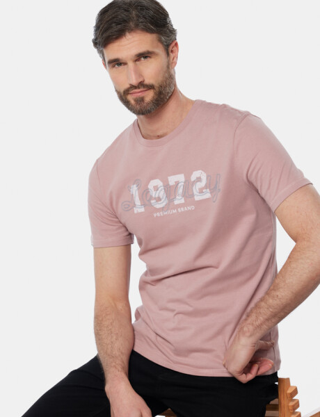 REMERA CON BORDADO Rosado