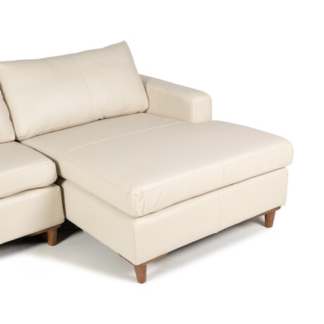 Rinconera Sevilha - Cuero Natural - Chaise Derecho 1000 (Off White)