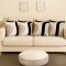 Set x4 funda de almohadones lisa 43 x 43 RAYAS NEGRO Y GRIS