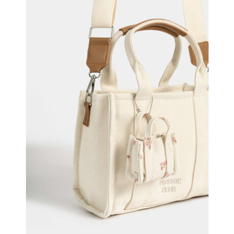 Cartera City Canvas Blanco Crudo
