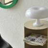 Lampara de mesa retro Mushroom blanco