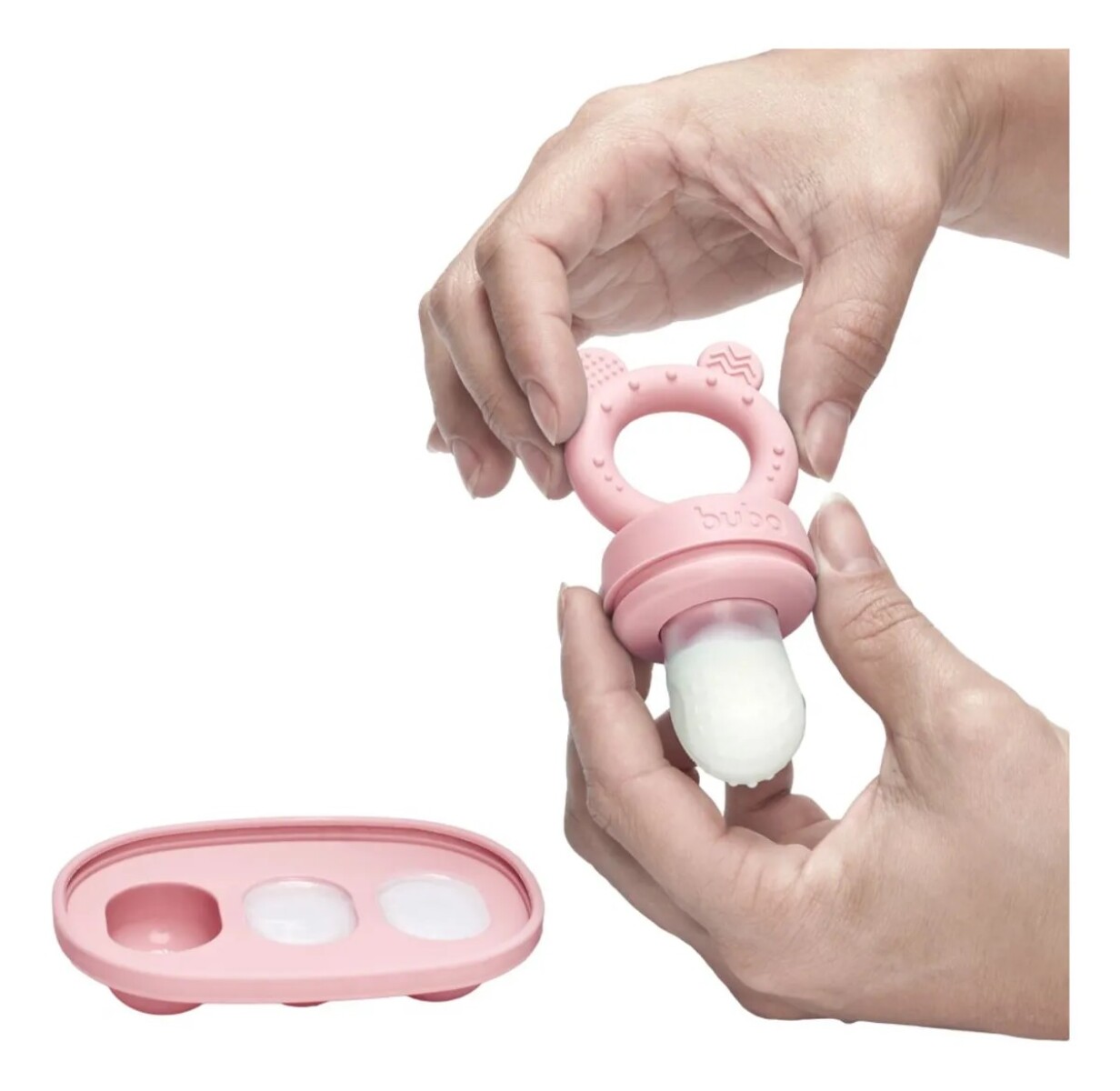 Set mordillo alimentación con moldes - rosa 