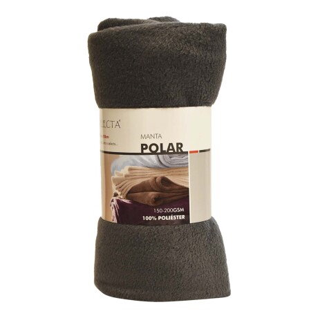 Manta Polar Frazada de 1 Plaza 127x152cm Varios Colores Gris Acero