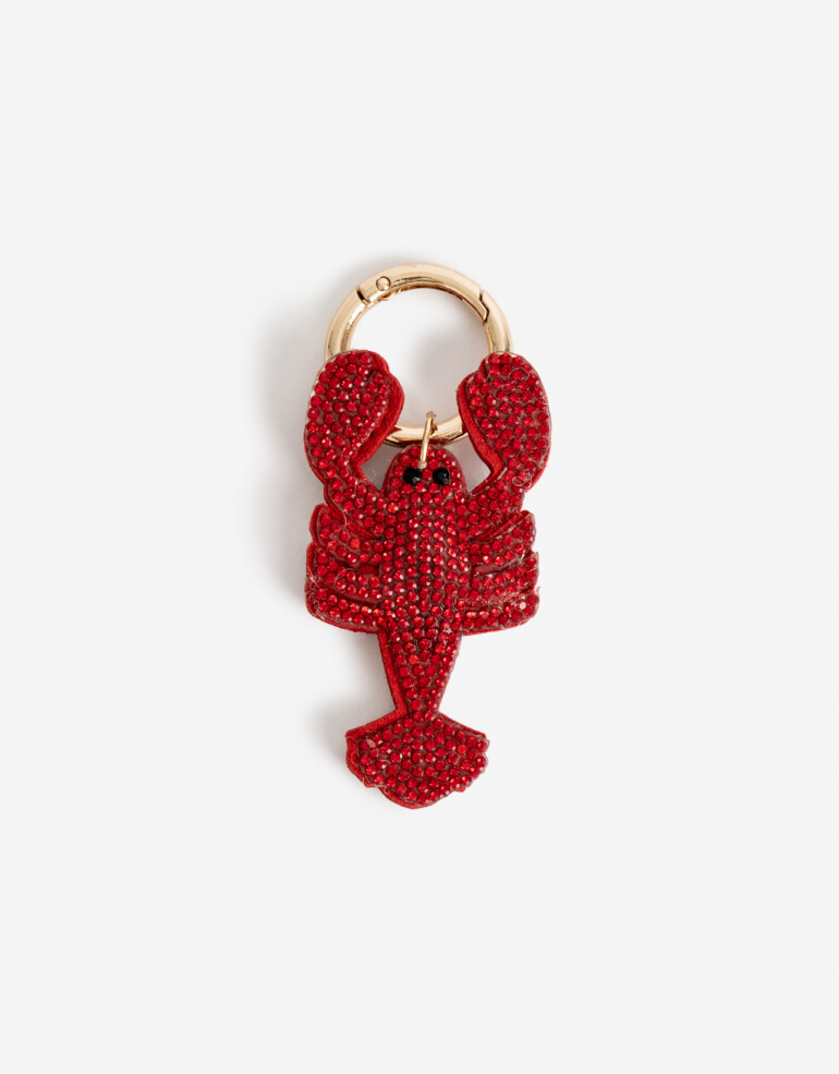 Llavero Strass Llavero Y Bag Charm Langosta Strass - Rojo Medio