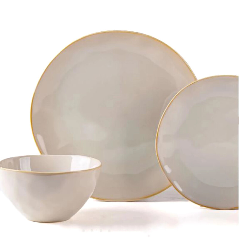 Juego de vajilla 16 Piezas Porcelana Olive Sand Haengnam Juego de vajilla 16 Piezas Porcelana Olive Sand Haengnam