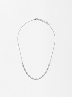 Collar Corto Con Circonitas plateado