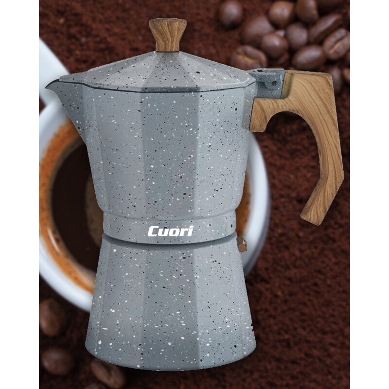 Cafetera Expresso Cuori Latte tipo italiana 6 tazas Gris