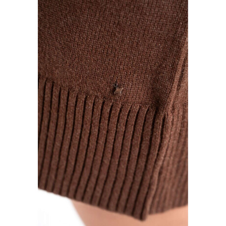 Vestido Polera Tejido Chocolate