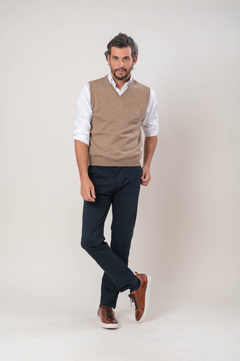 Chaleco Merino - Beige 