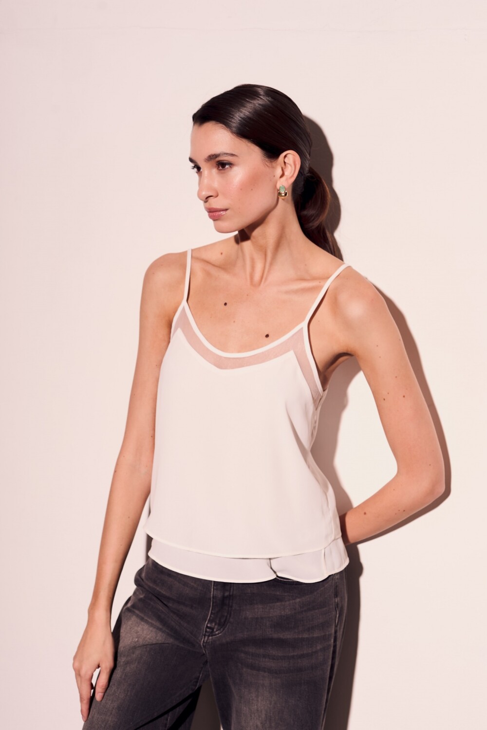 Camiseta lencera blanca outlet
