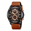 Reloj Skmei 9351BNBK para hombre con correa de cuero Negro