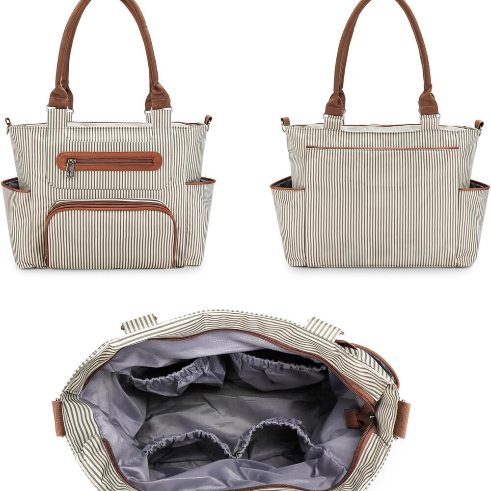 Bolso maternal striped con accesorios Bolso maternal striped con accesorios