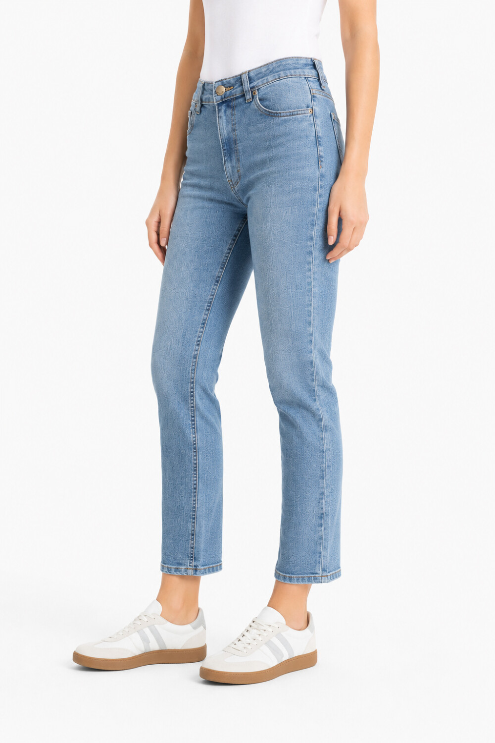 Pantalon Jeaniu Azul Grisaceo