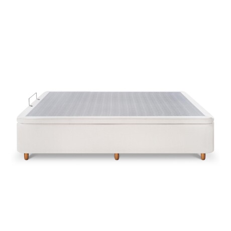 BOX BAÚL 2 PLAZAS MADERA NATURAL-BEIGE PREMIUM