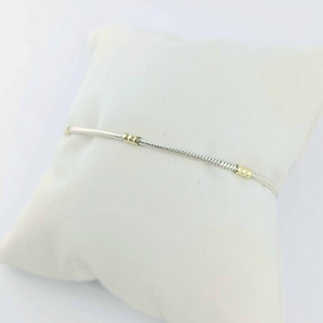 Pulsera de plata 925 con double de oro 18k. Pulsera de plata 925 con double de oro 18k.