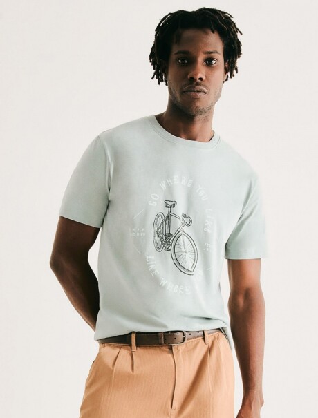 CAMISETAS MANGA CORTA CON ESTAMPA VERDE