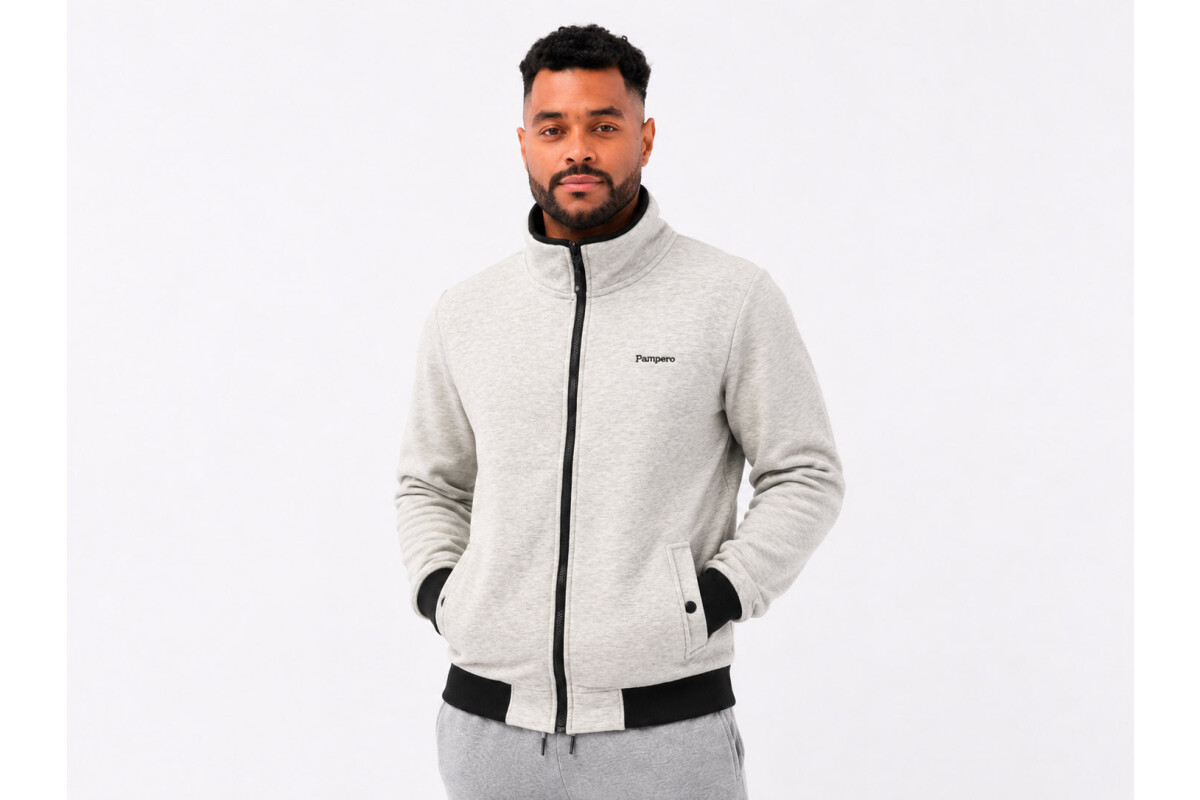 CAMPERA FELPA CLÁSICA Gris Claro
