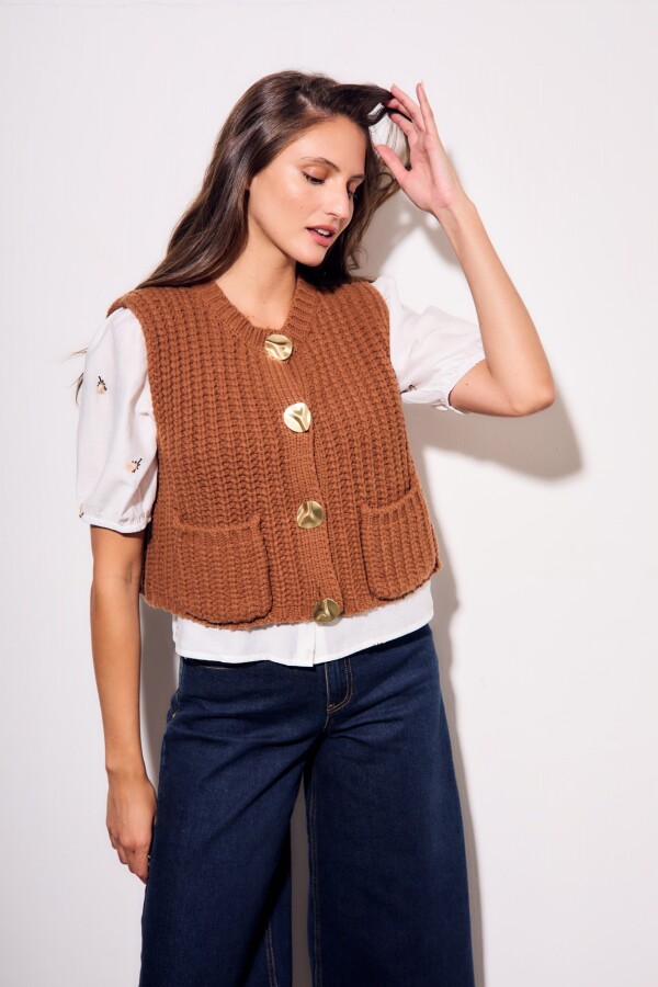 Chaleco Tejido Chocolate