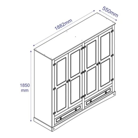 Promo Juego de Dormitorio Linea Naturale + Sommier 2 plazas Hamptons Hybrid Bronze BLANCO
