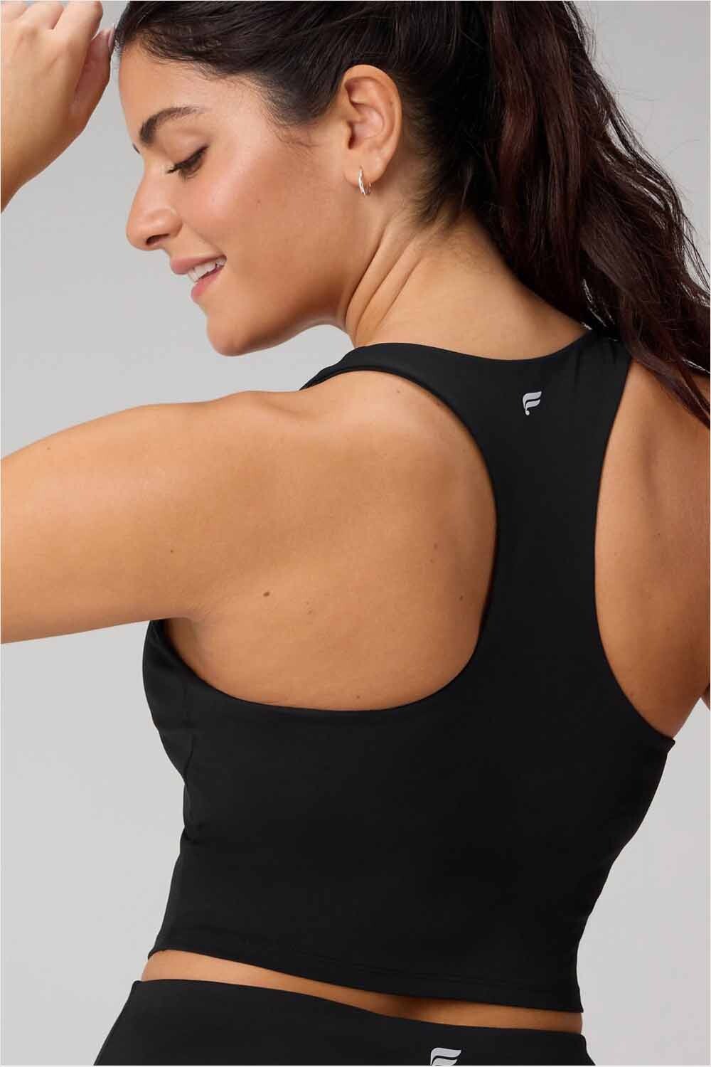 Tank Anywhere Cropped Built-In Bra Tank Mujer Black
