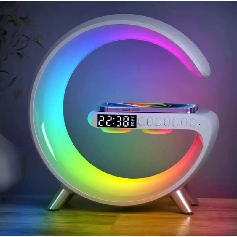 Lámpara G-speaker De Sonido Bluetooth Cargador Chica Blanco