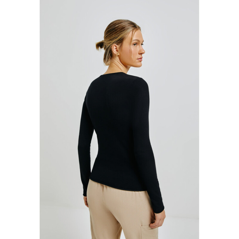 BLUSA ML FEM PRETO ESCURO