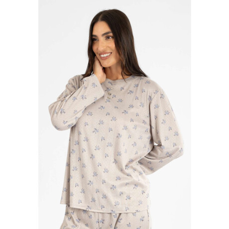 Pijama desagujado liberty Gris